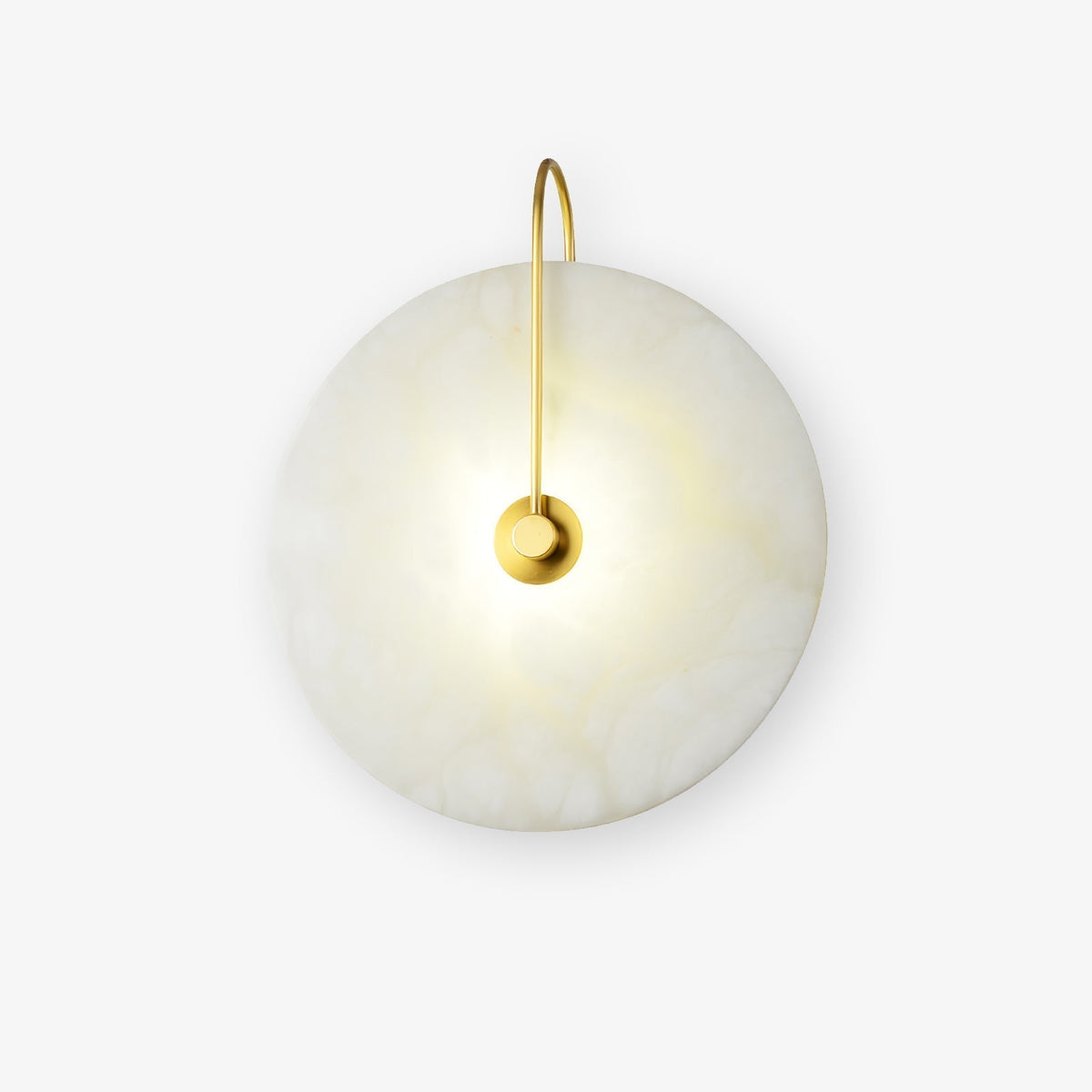 Circular Snowflake Aurora Alabaster Warm Glow LED Wall Lamp