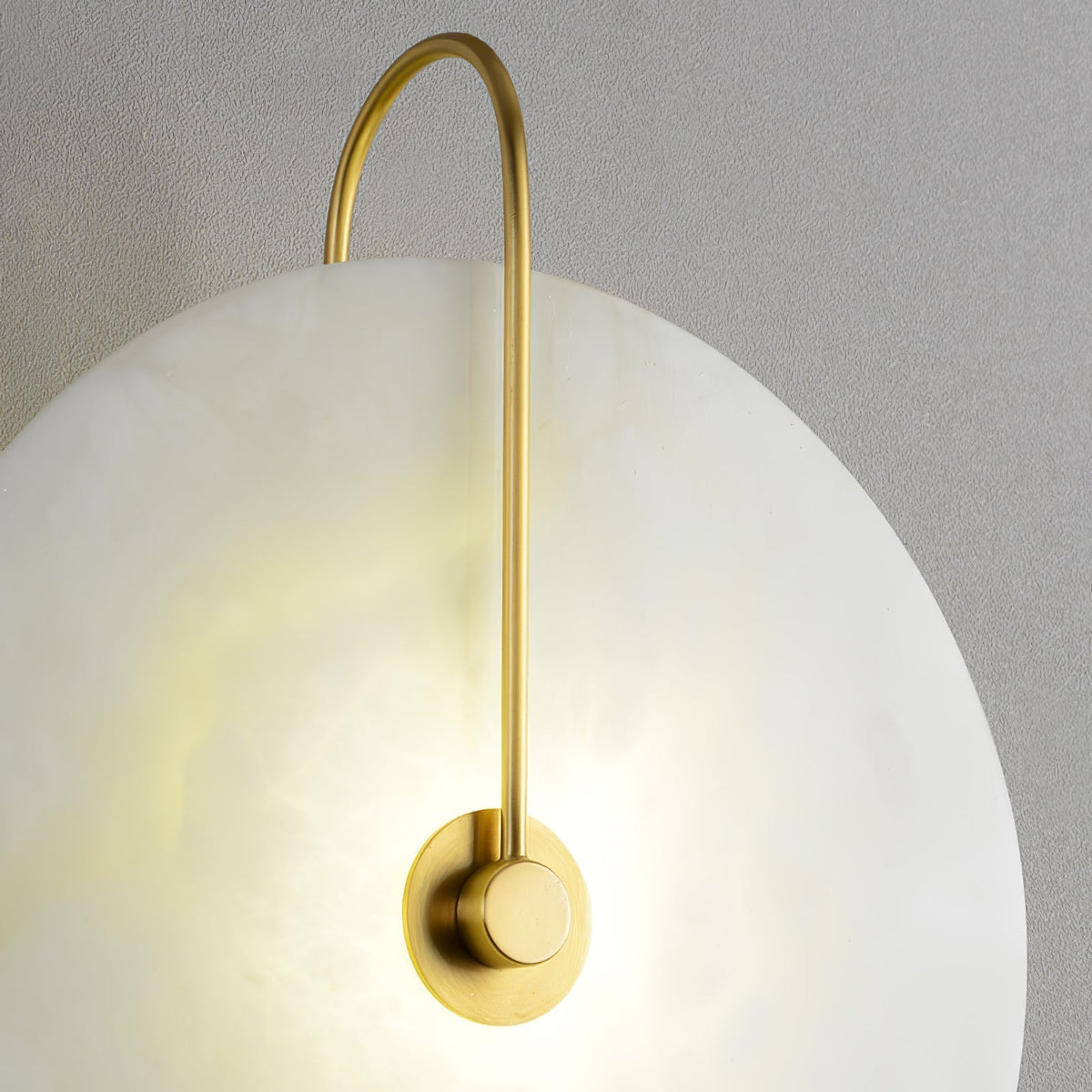 Circular Snowflake Aurora Alabaster Warm Glow LED Wall Lamp