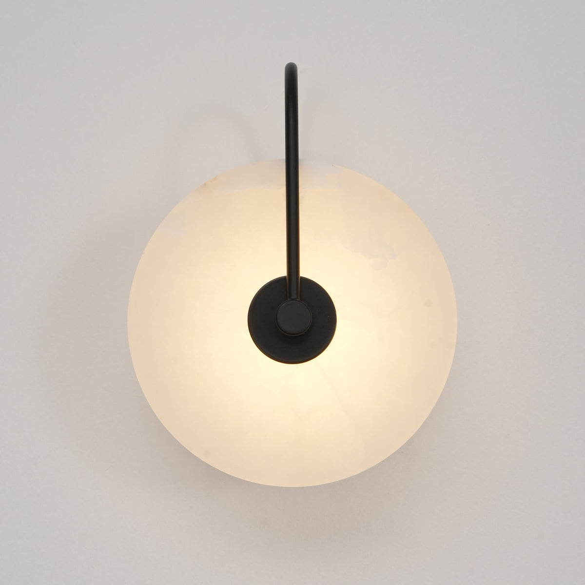Circular Snowflake Aurora Alabaster Warm Glow LED Wall Lamp