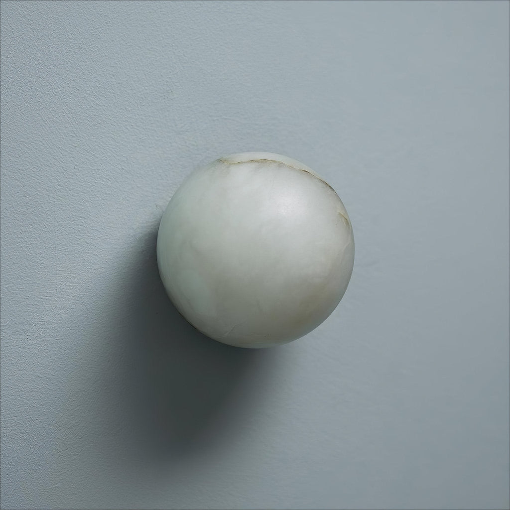 Warm Glow Mini Orb Alabaster Wall Lamp