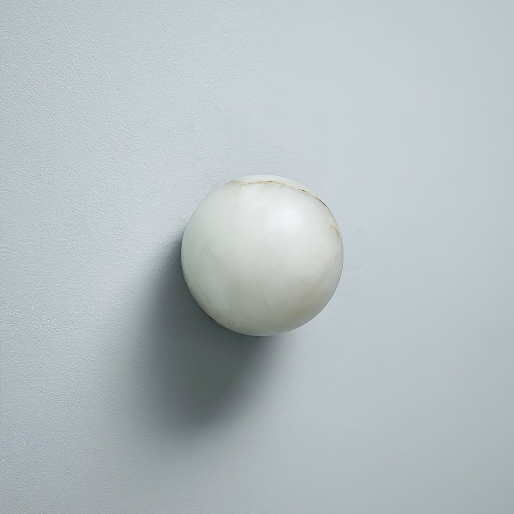Warm Glow Mini Orb Alabaster Wall Lamp
