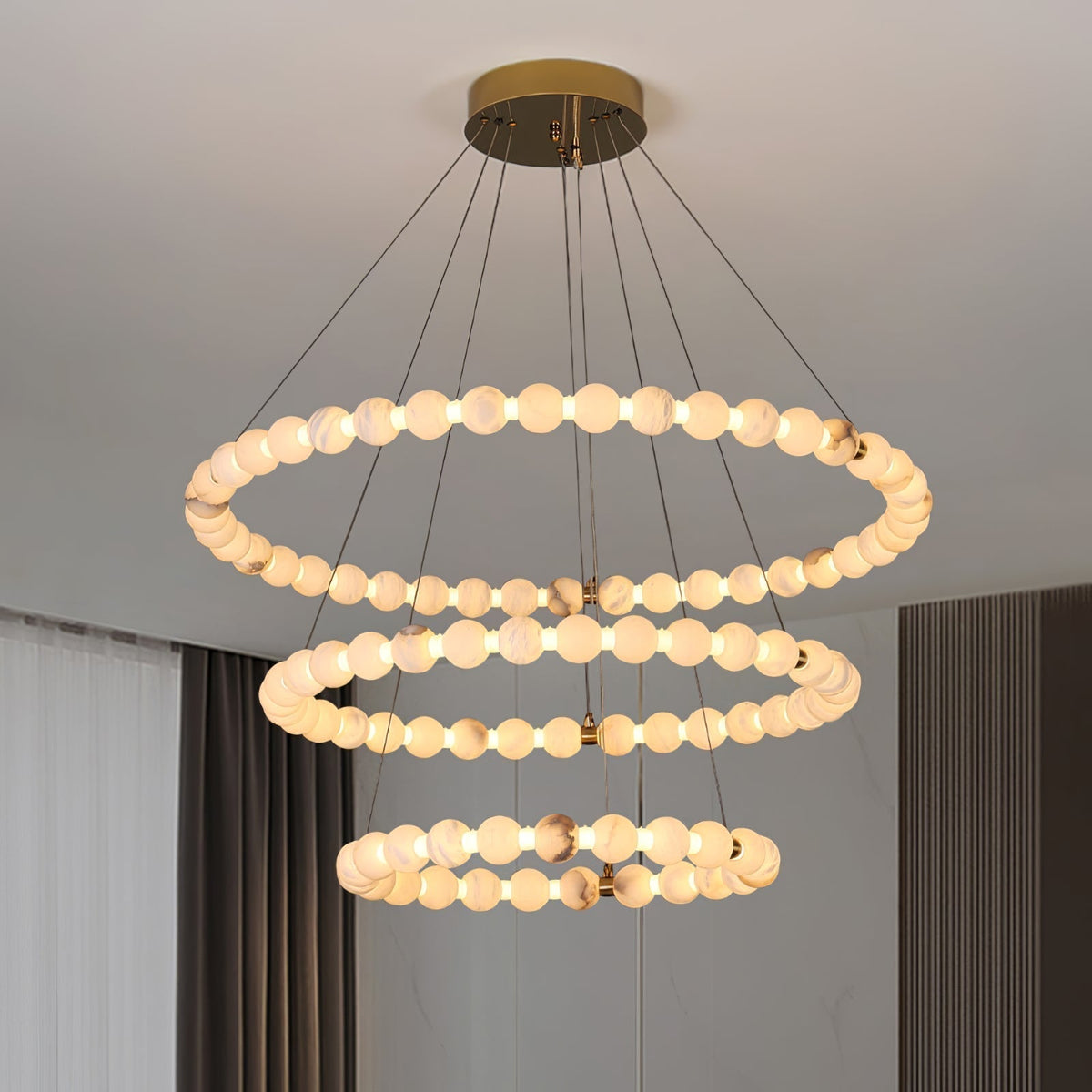 Warm Ambient Glow Delivers Alabaster Pendant Light