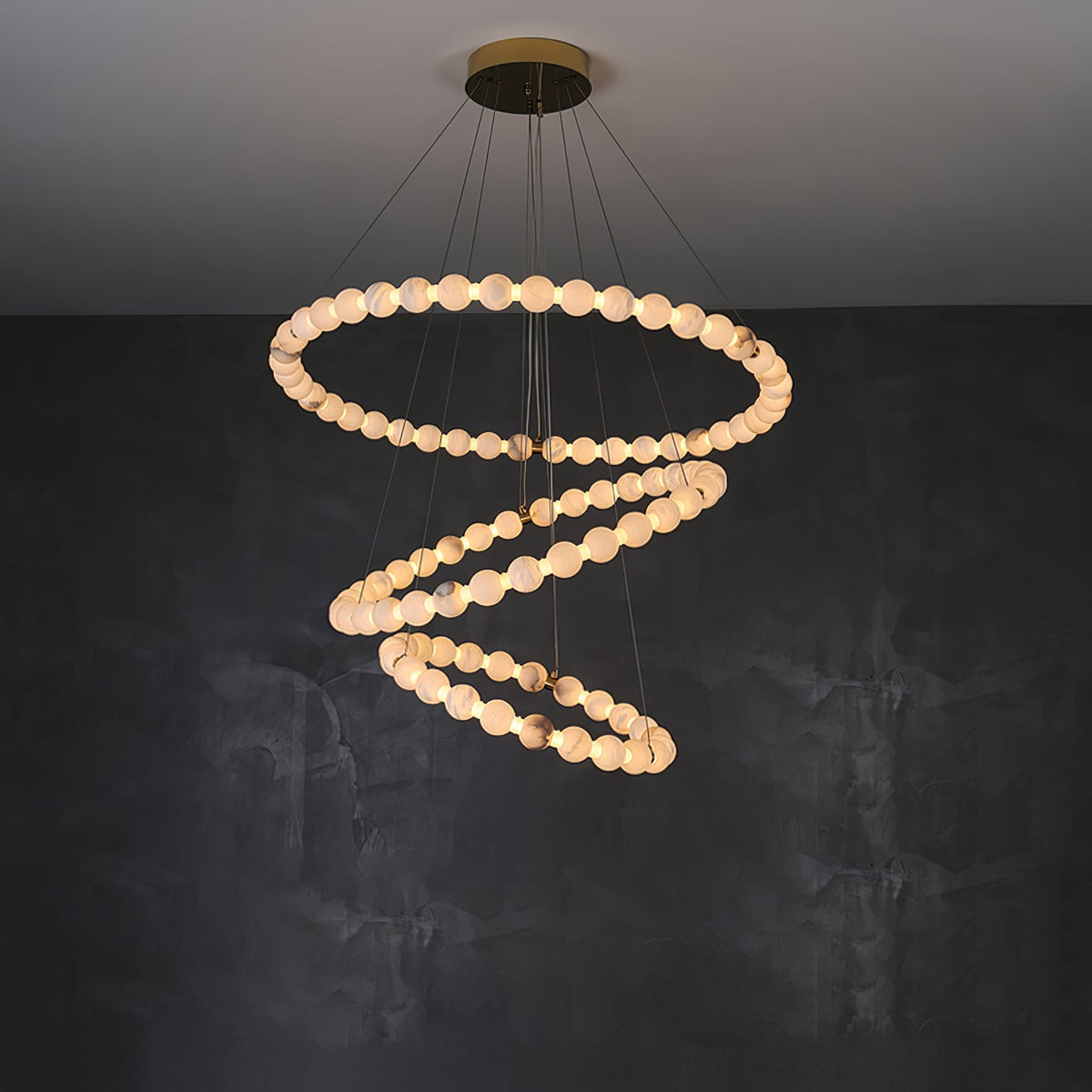 Warm Ambient Glow Delivers Alabaster Pendant Light