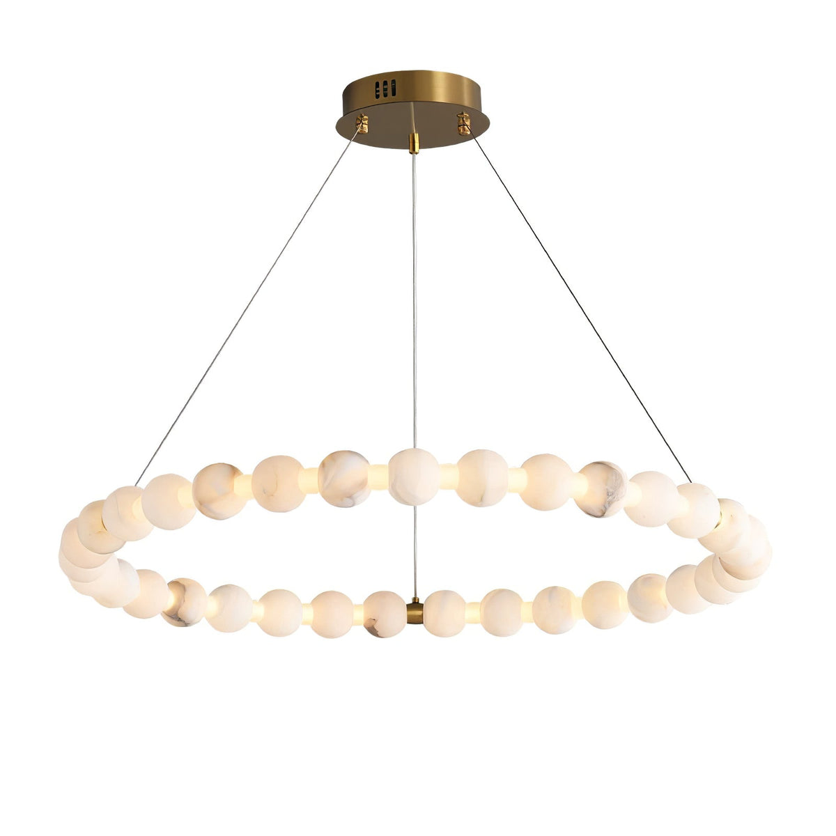 Warm Ambient Glow Delivers Alabaster Pendant Light