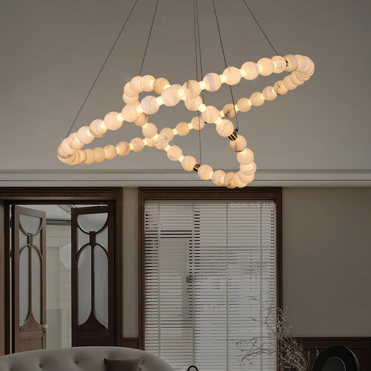 Warm Ambient Glow Delivers Alabaster Pendant Light