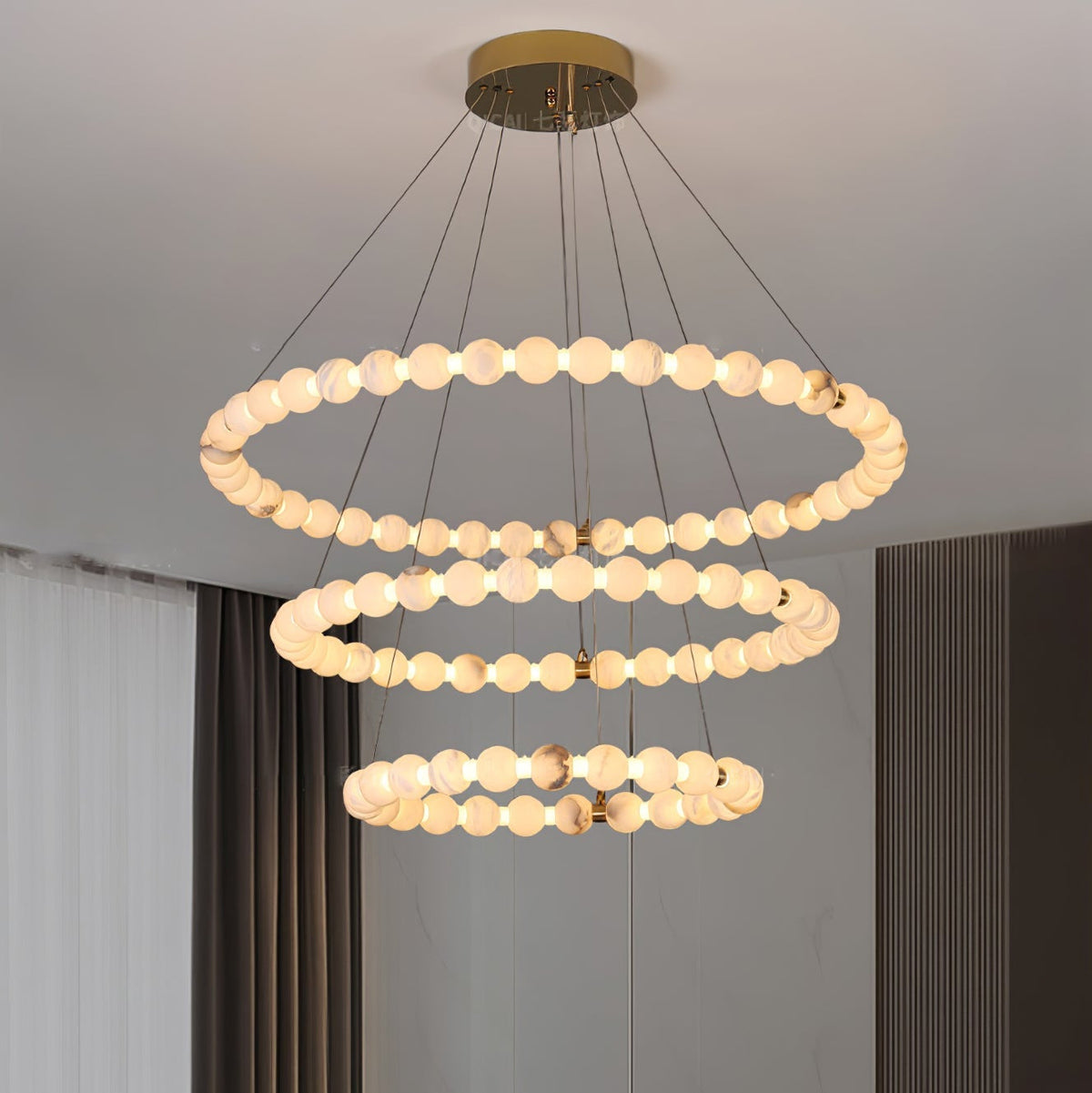 Warm Ambient Glow Delivers Alabaster Pendant Light