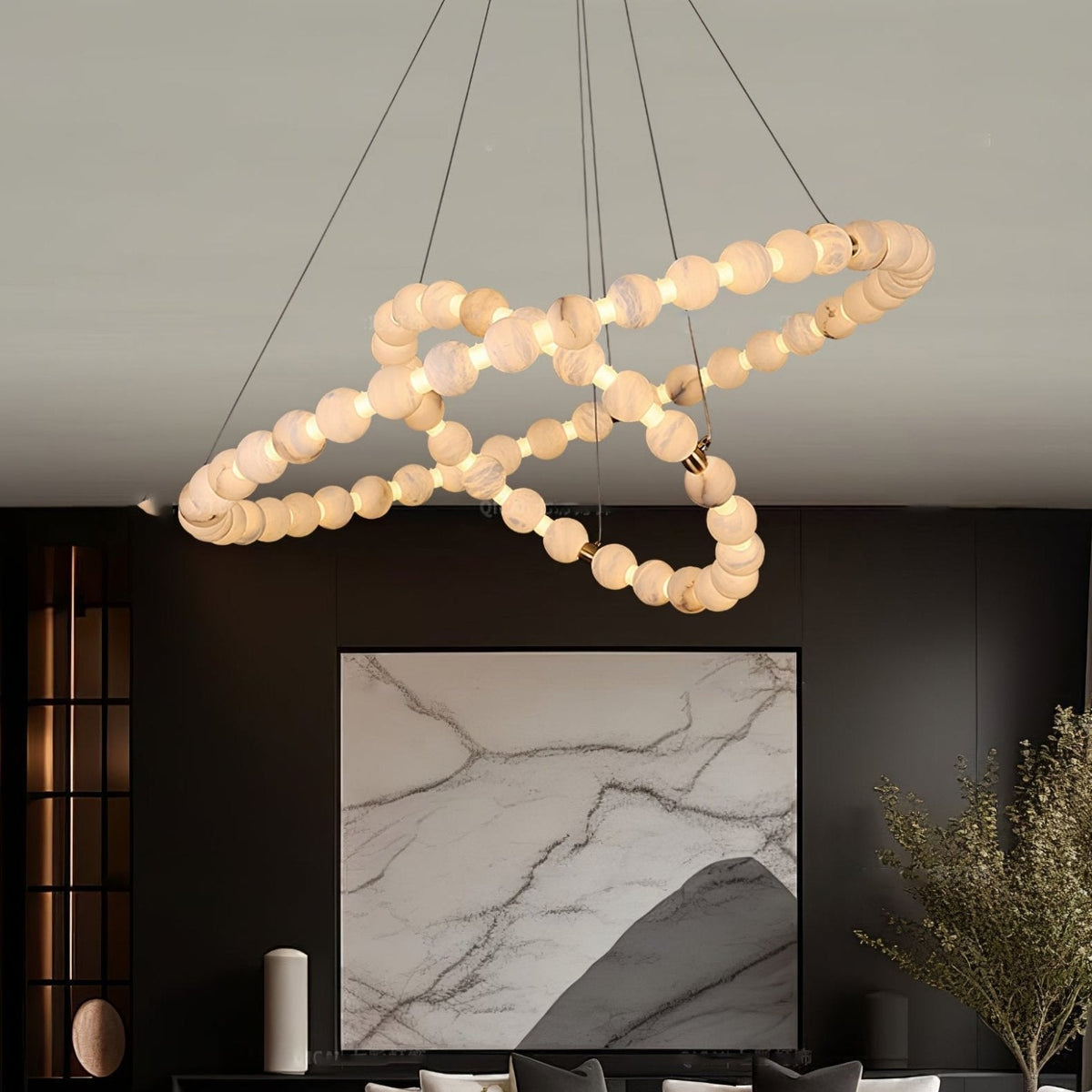 Warm Ambient Glow Delivers Alabaster Pendant Light
