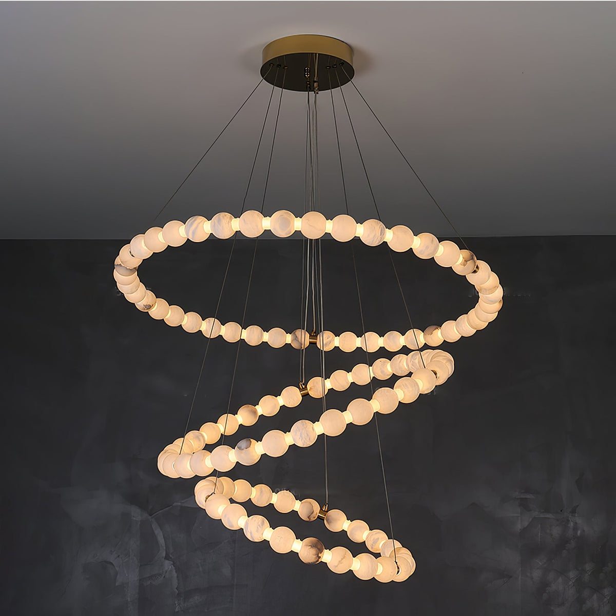 Warm Ambient Glow Delivers Alabaster Pendant Light