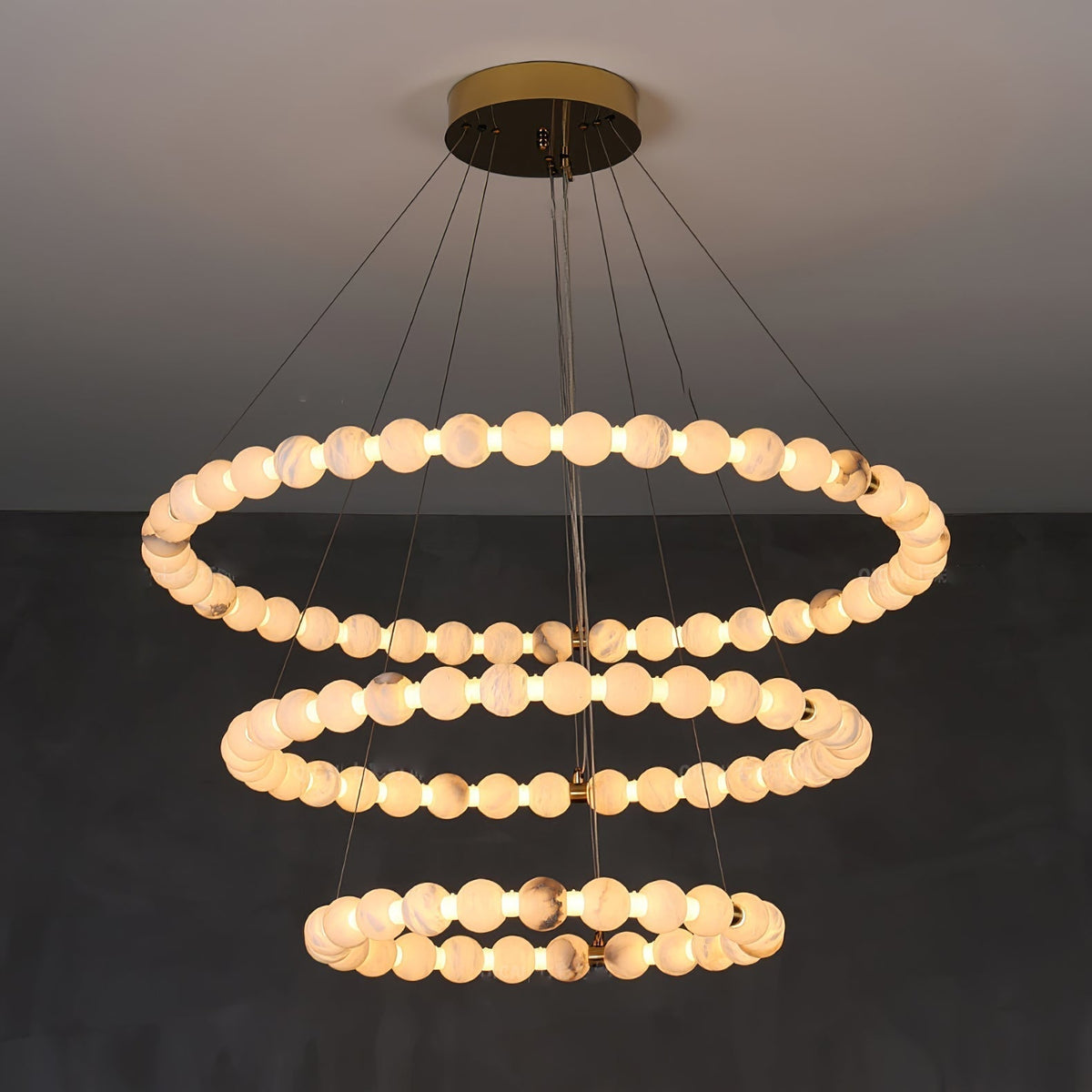 Warm Ambient Glow Delivers Alabaster Pendant Light