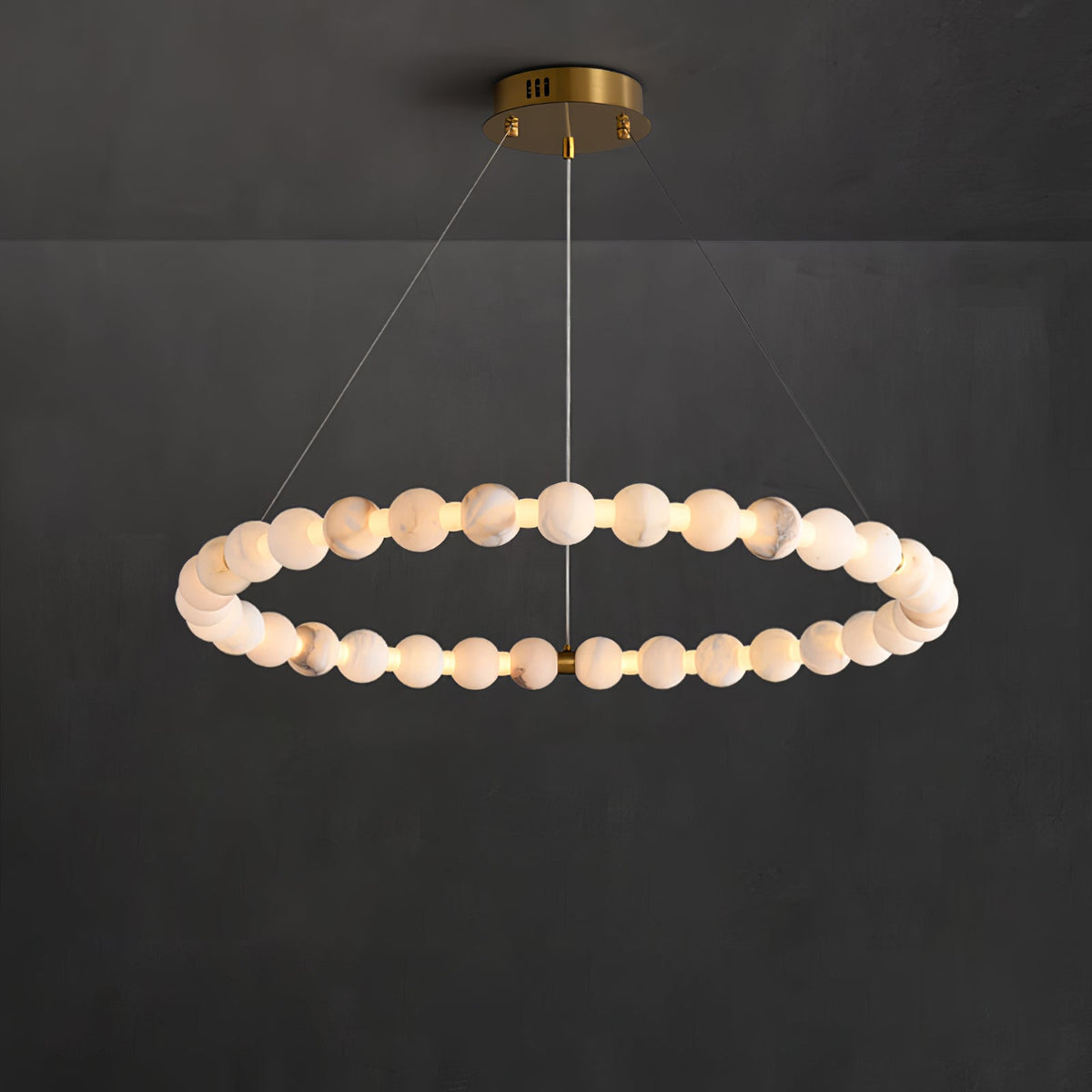 Warm Ambient Glow Delivers Alabaster Pendant Light