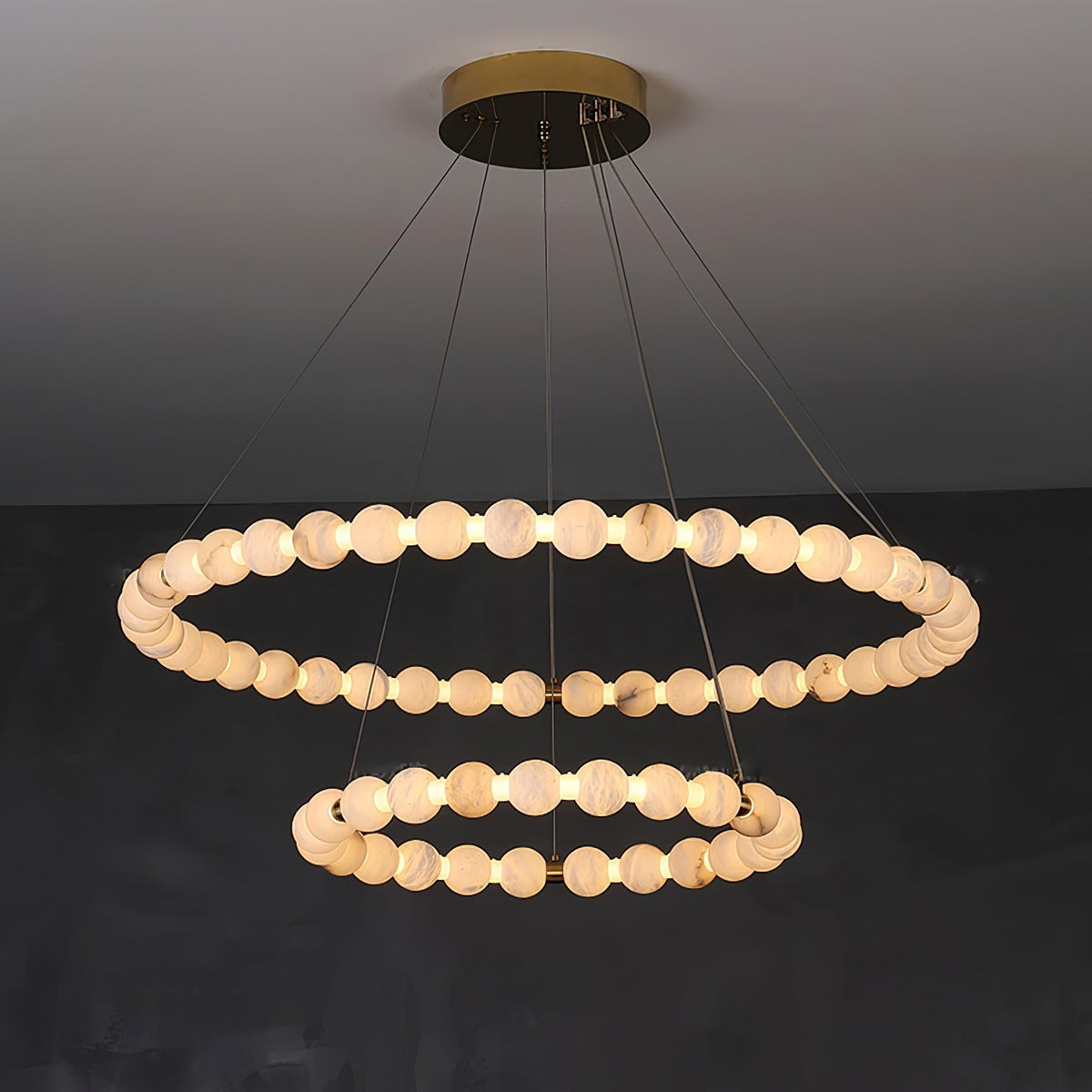 Warm Ambient Glow Delivers Alabaster Pendant Light