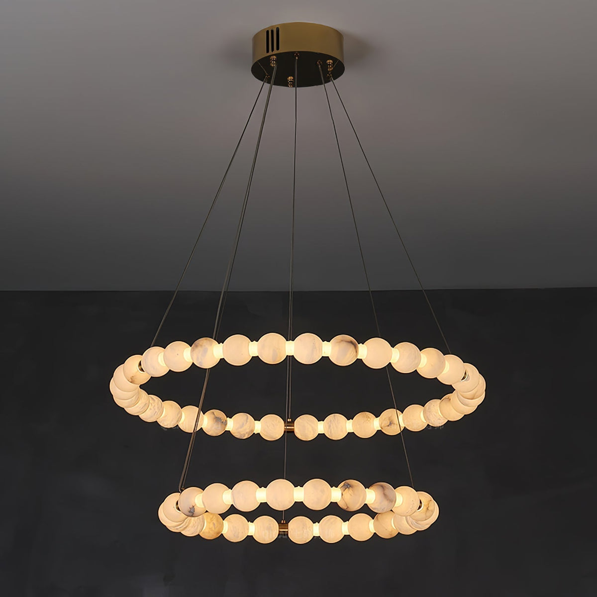 Warm Ambient Glow Delivers Alabaster Pendant Light