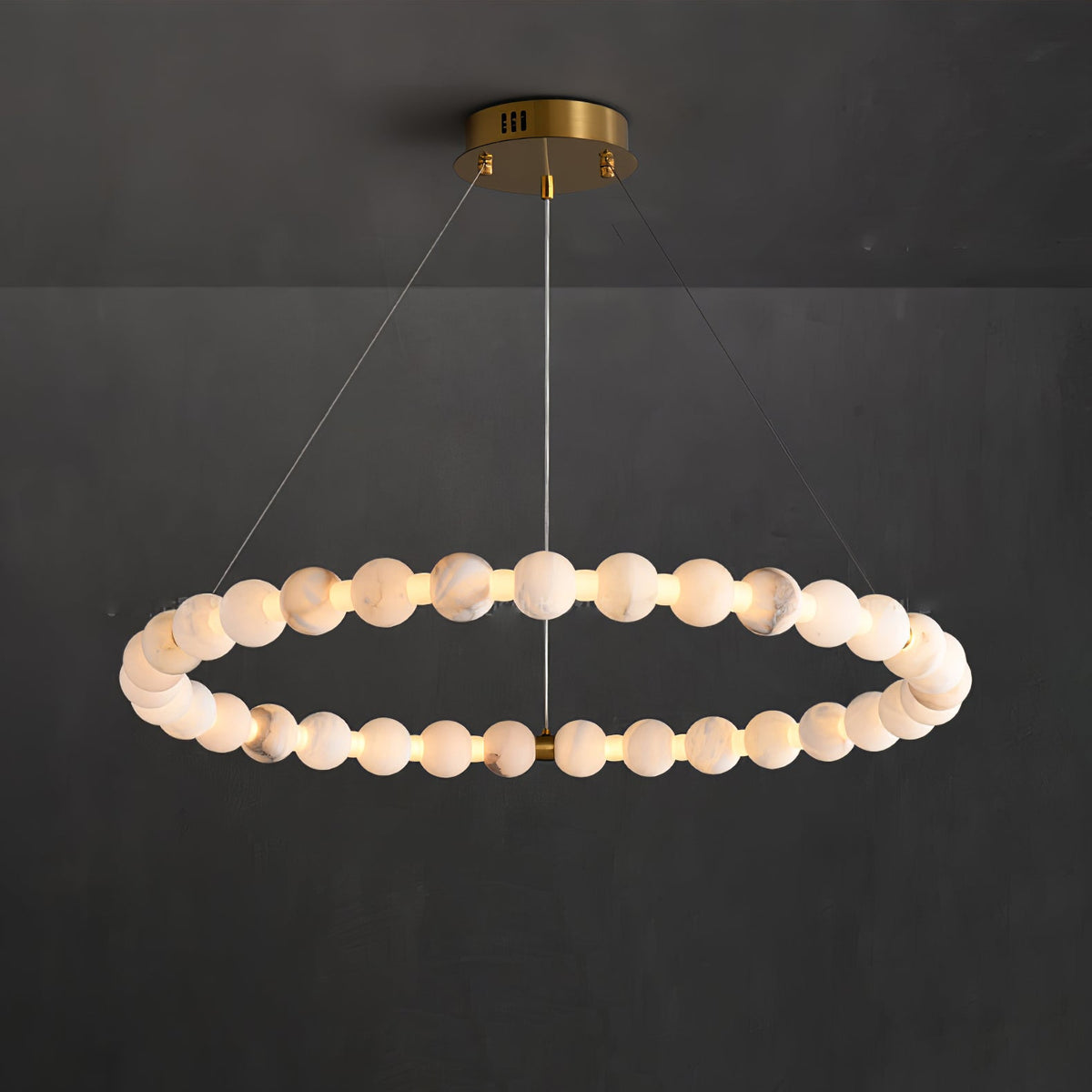 Warm Ambient Glow Delivers Alabaster Pendant Light