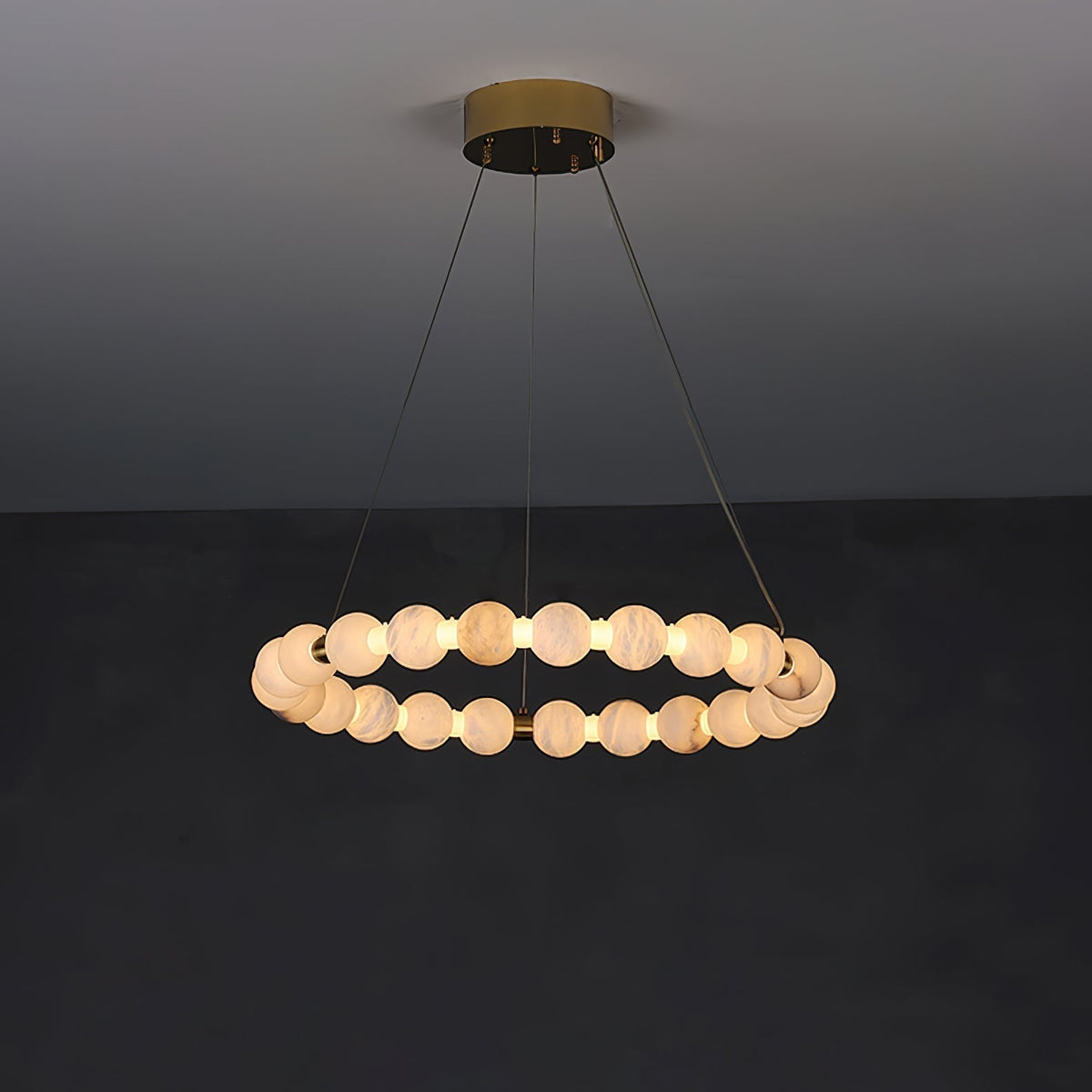 Warm Ambient Glow Delivers Alabaster Pendant Light