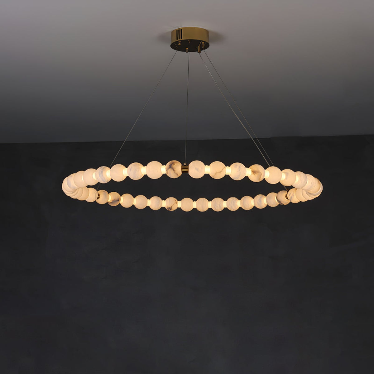 Warm Ambient Glow Delivers Alabaster Pendant Light