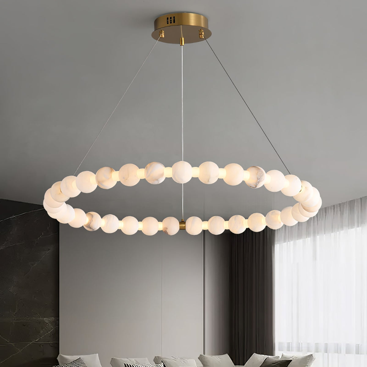 Warm Ambient Glow Delivers Alabaster Pendant Light