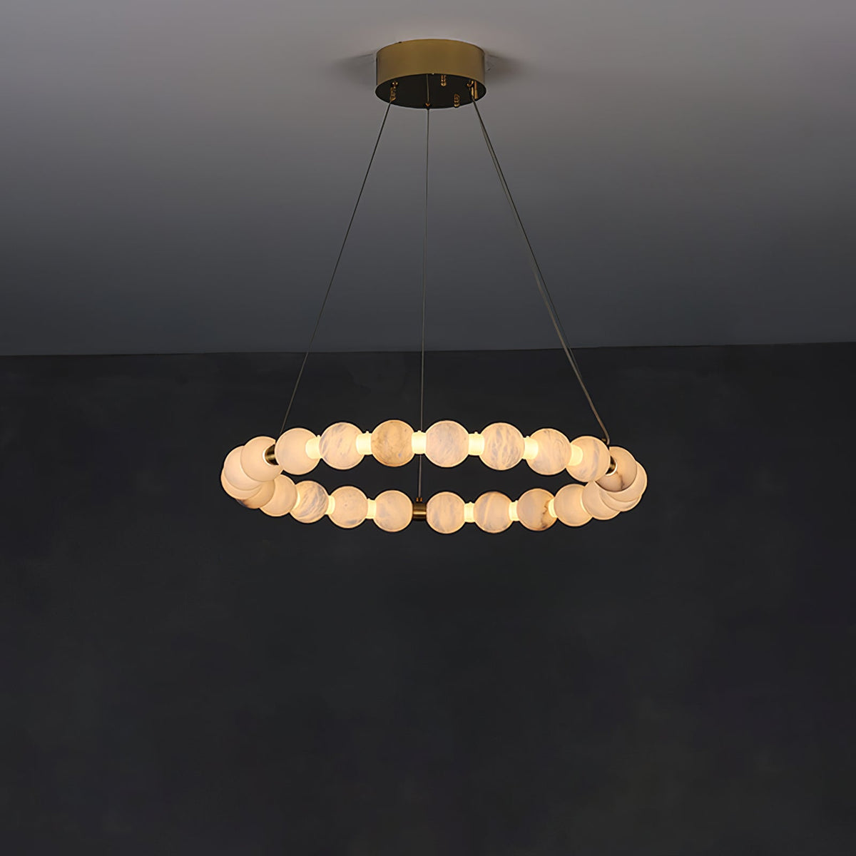 Warm Ambient Glow Delivers Alabaster Pendant Light