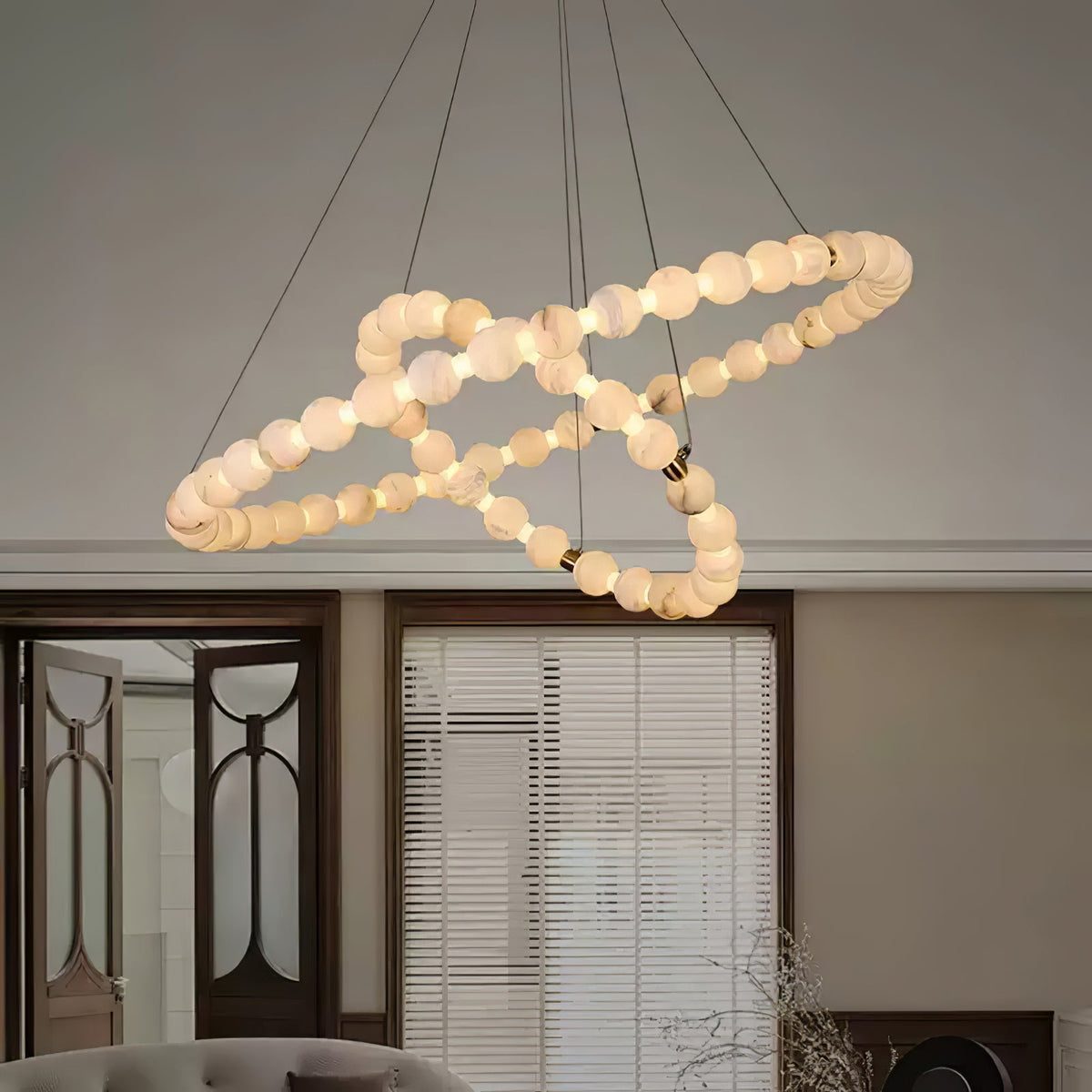 Warm Ambient Glow Delivers Alabaster Pendant Light