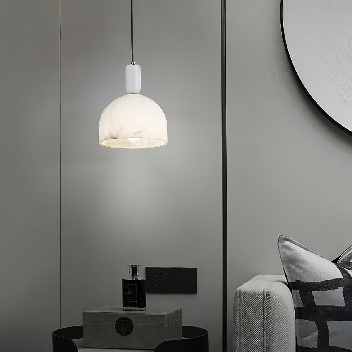 Alabaster Pendant Light Minimalist For Warm Glow