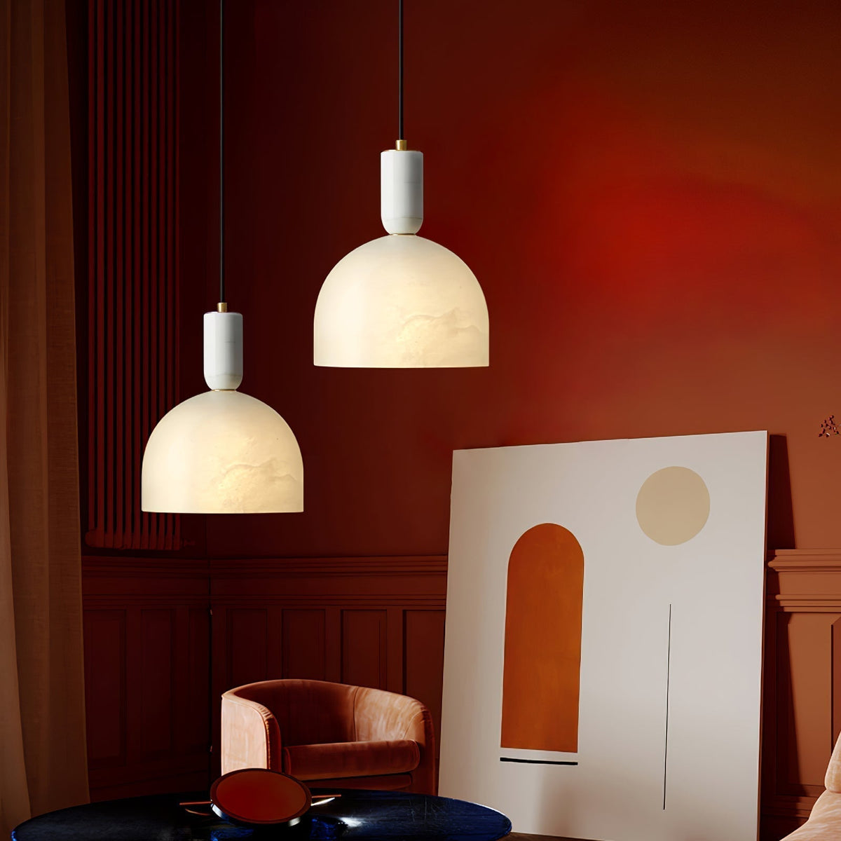Alabaster Pendant Light Minimalist For Warm Glow