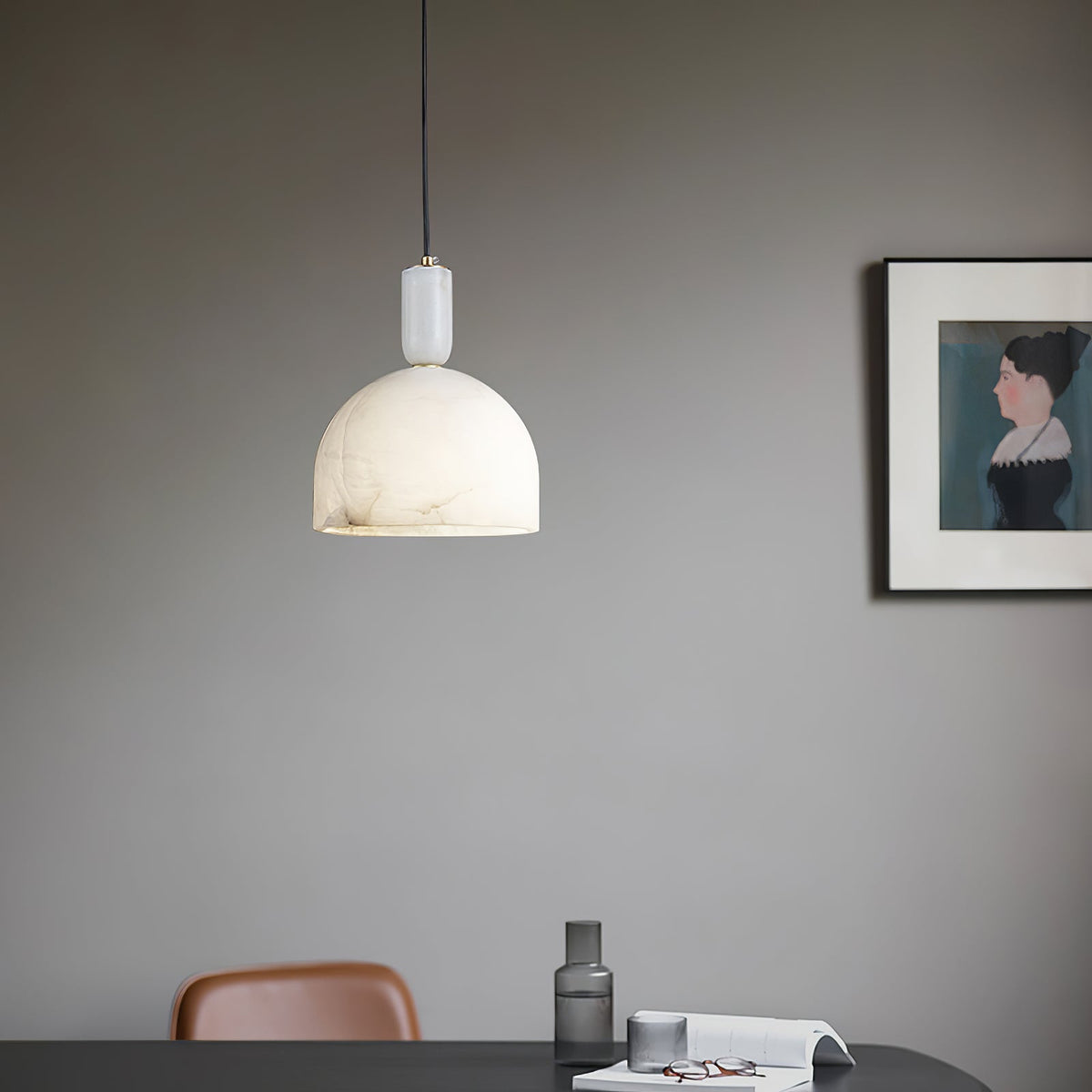 Alabaster Pendant Light Minimalist For Warm Glow