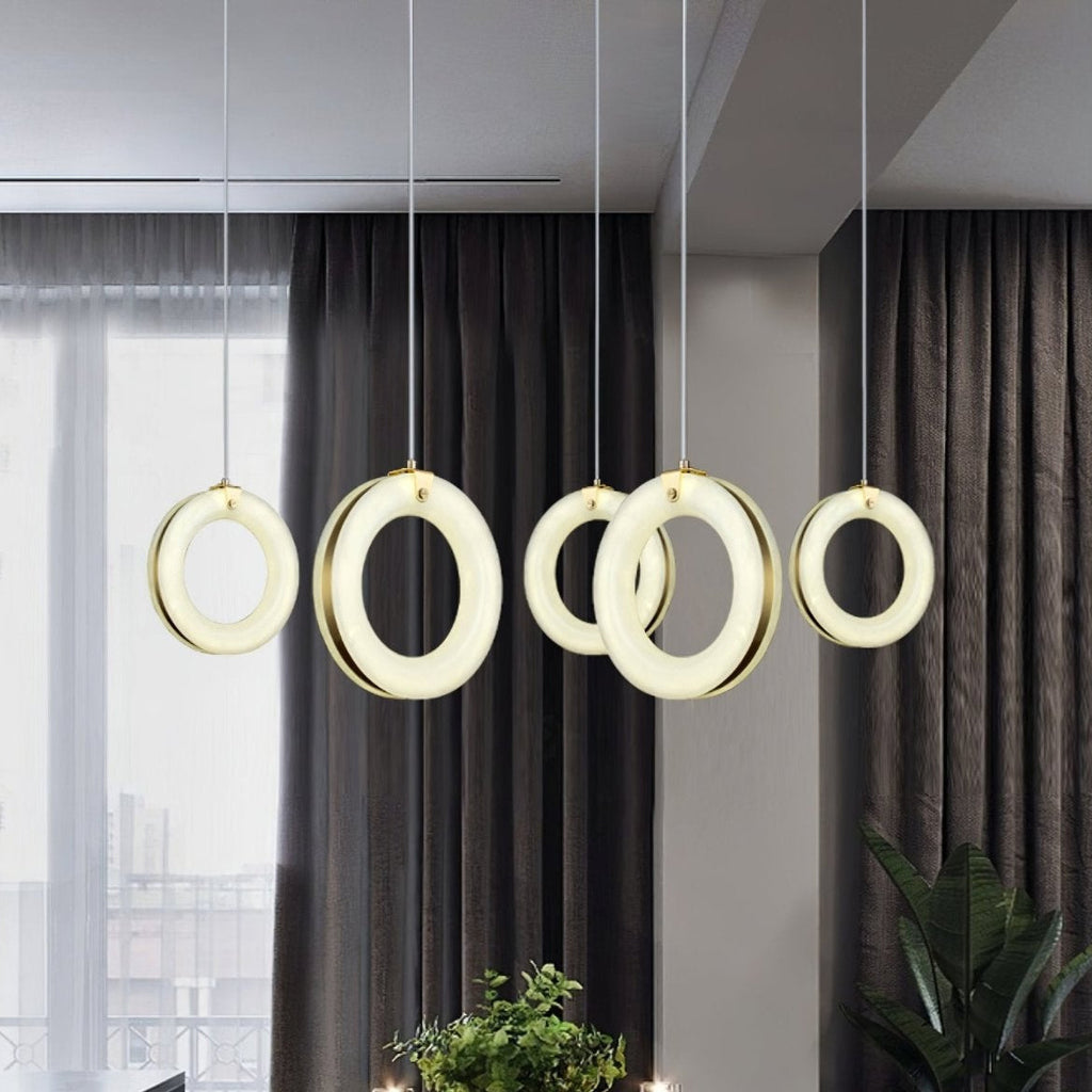 Integrated LED Alabaster Ceiling Pendant Light