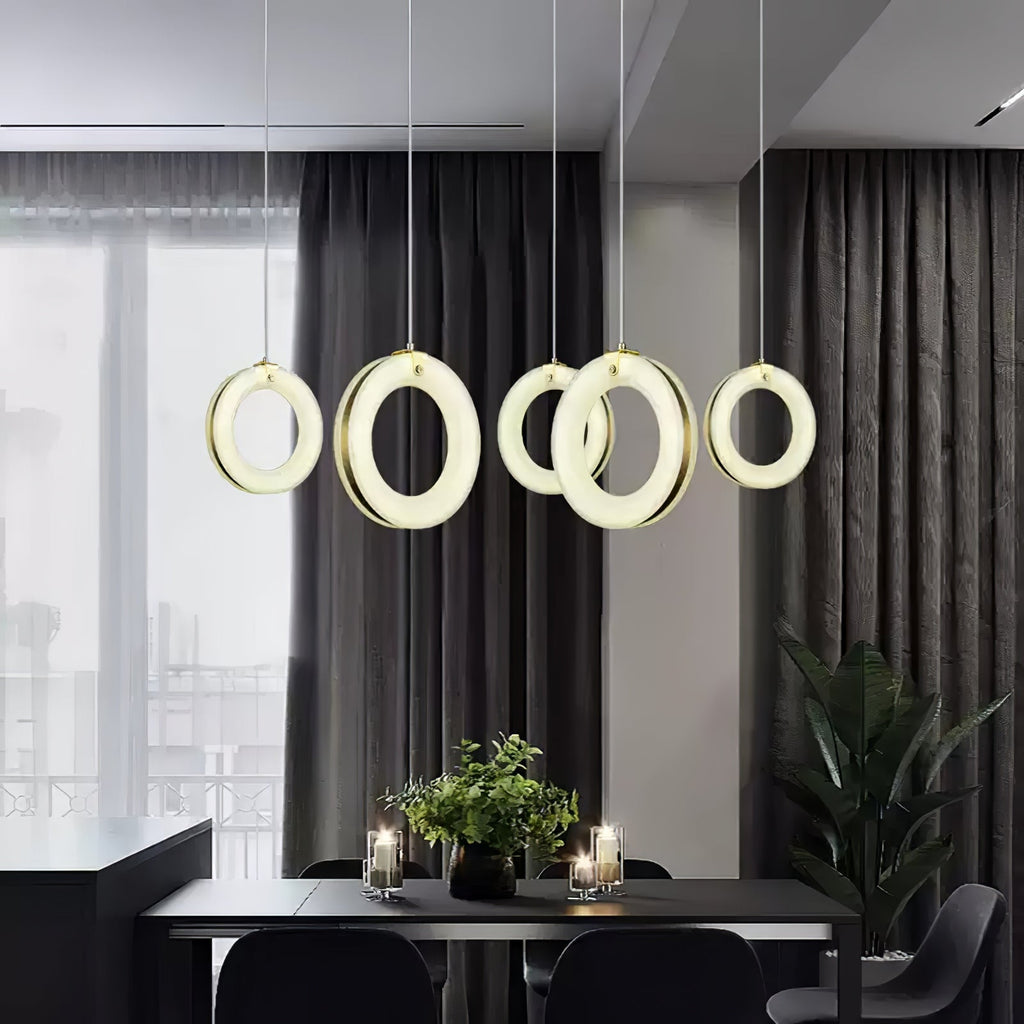 Integrated LED Alabaster Ceiling Pendant Light
