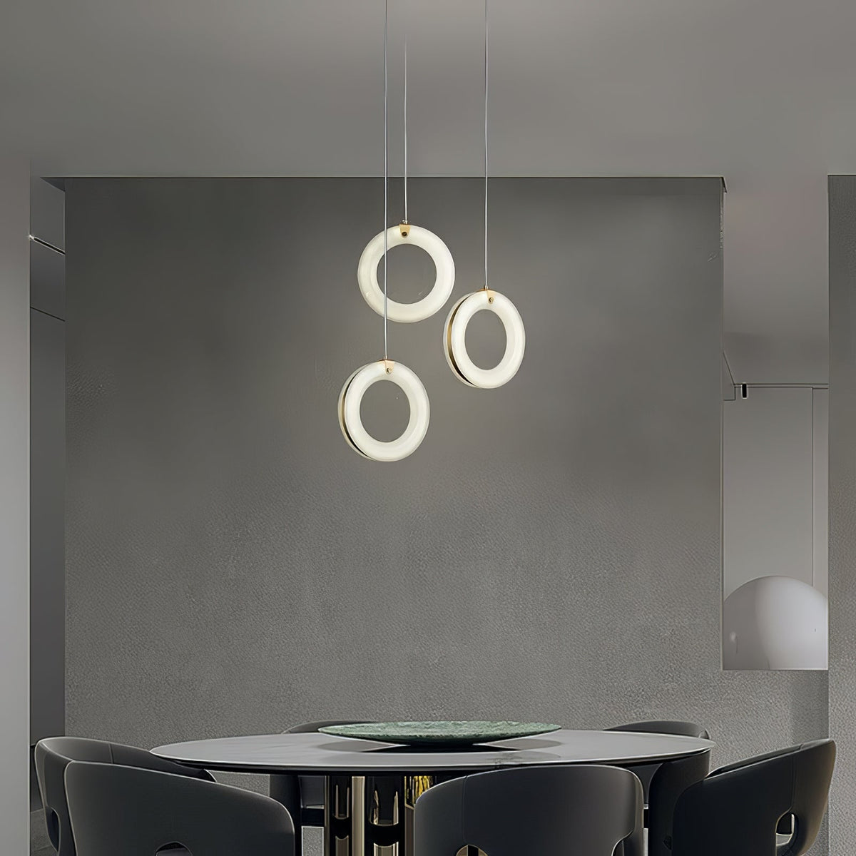 Integrated LED Alabaster Ceiling Pendant Light