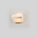 Alabaster Sculptural Cube Elegant Wall Light