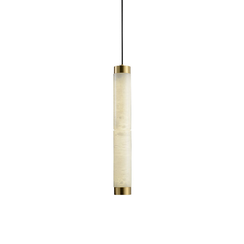 Brass Accents Alabaster Strip Pendant Light