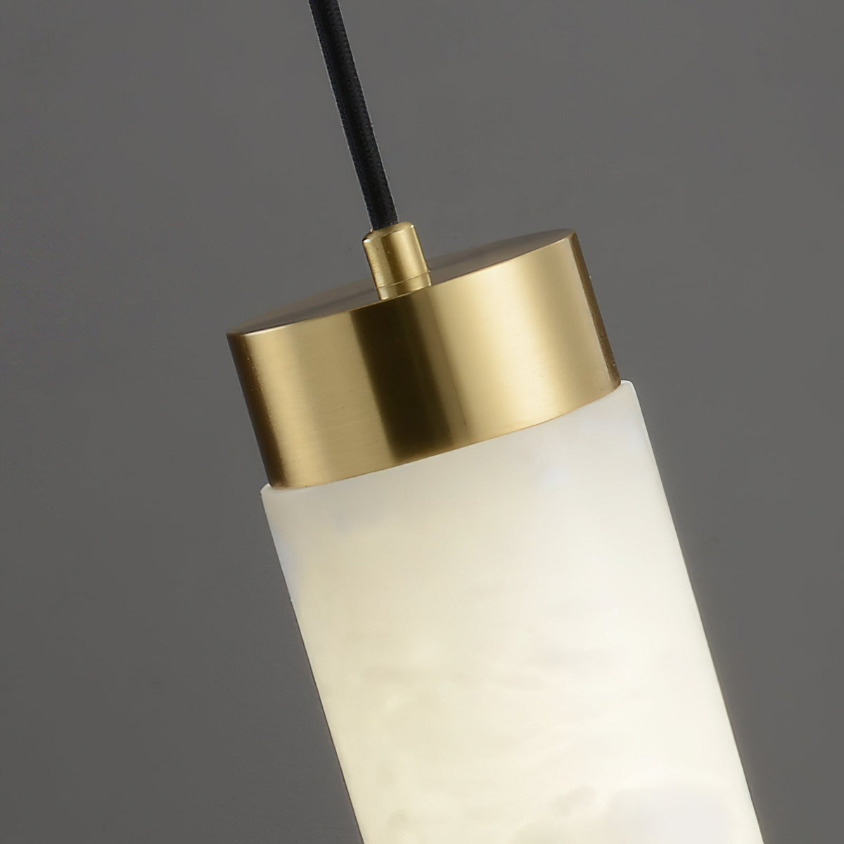 Brass Accents Alabaster Strip Pendant Light