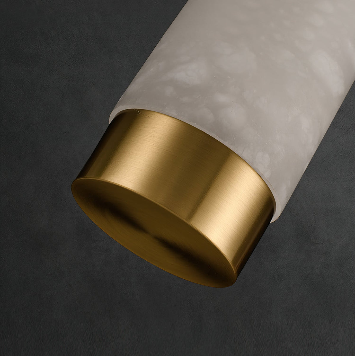 Brass Accents Alabaster Strip Pendant Light