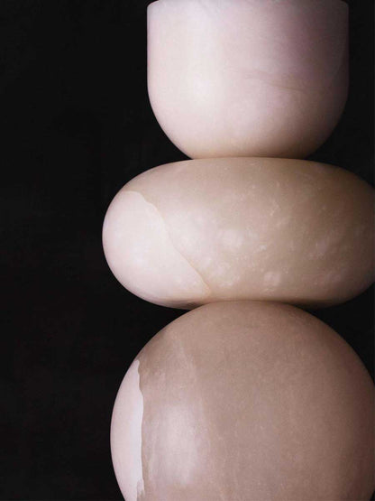 Warm Ambience Brass Body Alabaster Pendant Light
