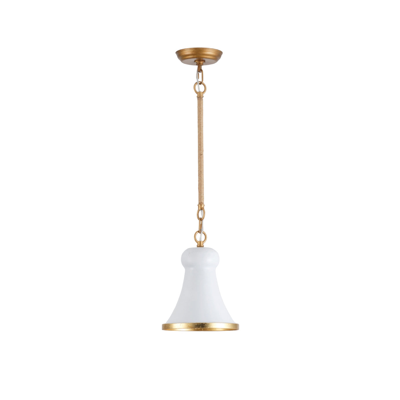 Pendant Lamp Sleek Metal With Detail Rope