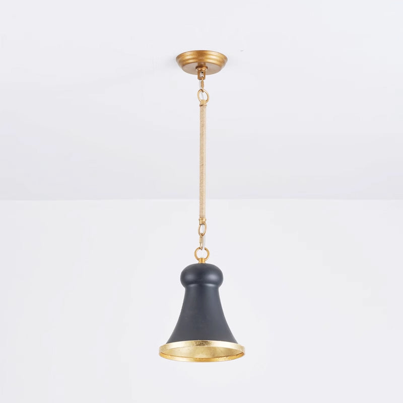 Pendant Lamp Sleek Metal With Detail Rope