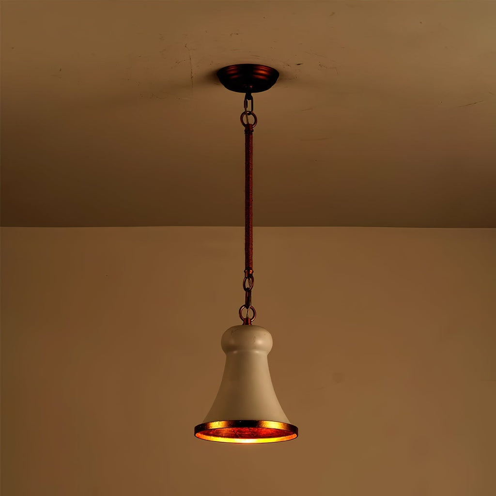 Pendant Lamp Sleek Metal With Detail Rope