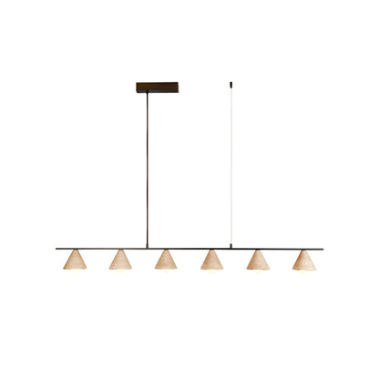 Pendant Lamp for Warm Ambience with Six Head Travertine