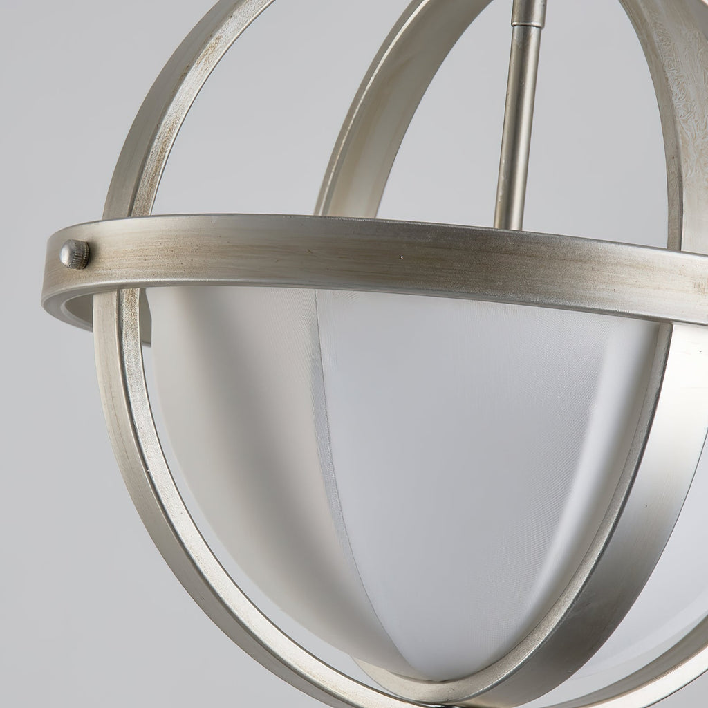 Minimalist Aesthetic Metal Fabric Dual-Head Pendant Light