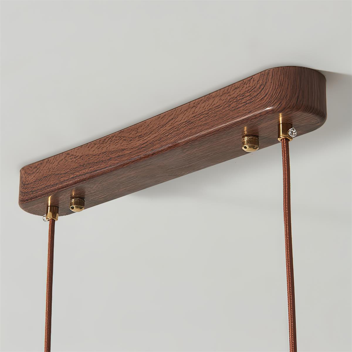 Amber Glass Linear Pendant Light With Integrated LED Faylen