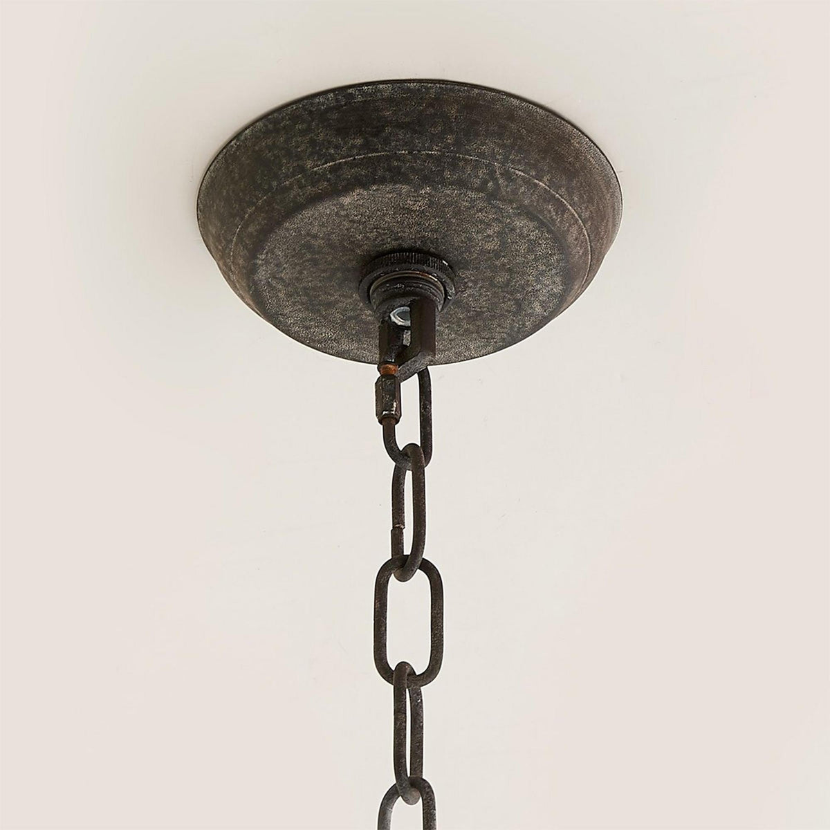 Pendant Lamp With Four Heads Vintage Metal Wood Lantern