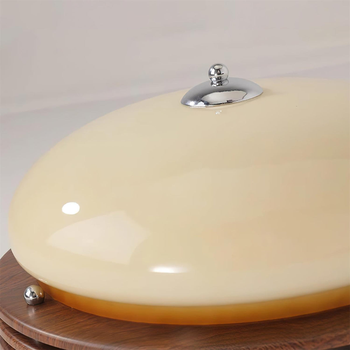 Dimmable Glass Aurora Flush Ceiling Light With Canopy Metal