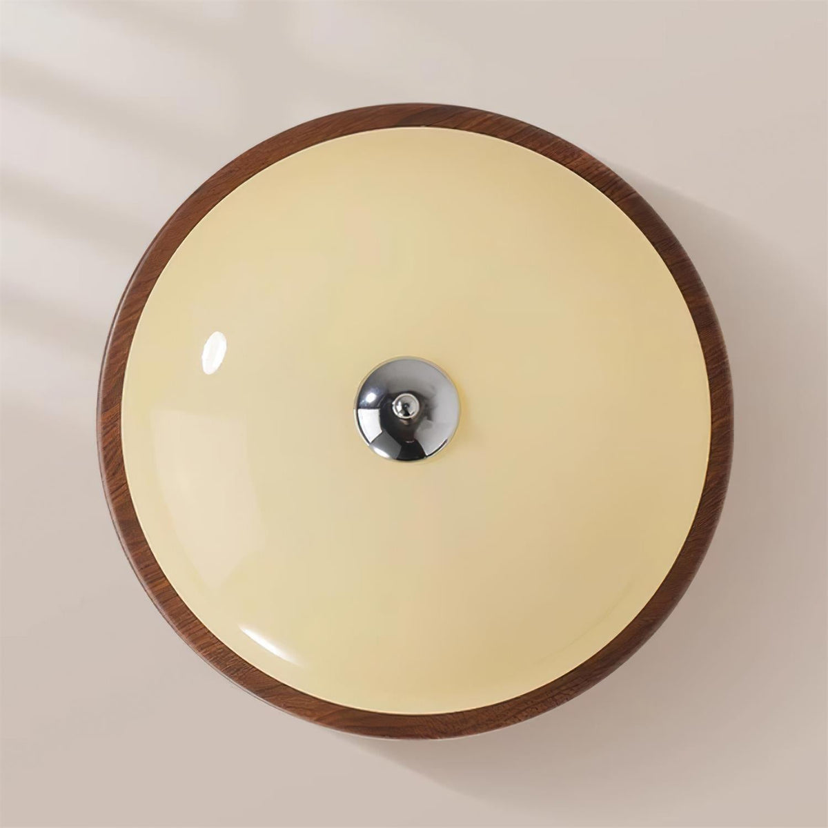 Dimmable Glass Aurora Flush Ceiling Light With Canopy Metal