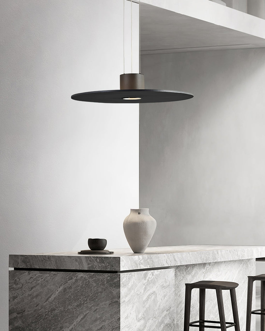 Modern Premium Pendant Lamp Black With Integrated LED