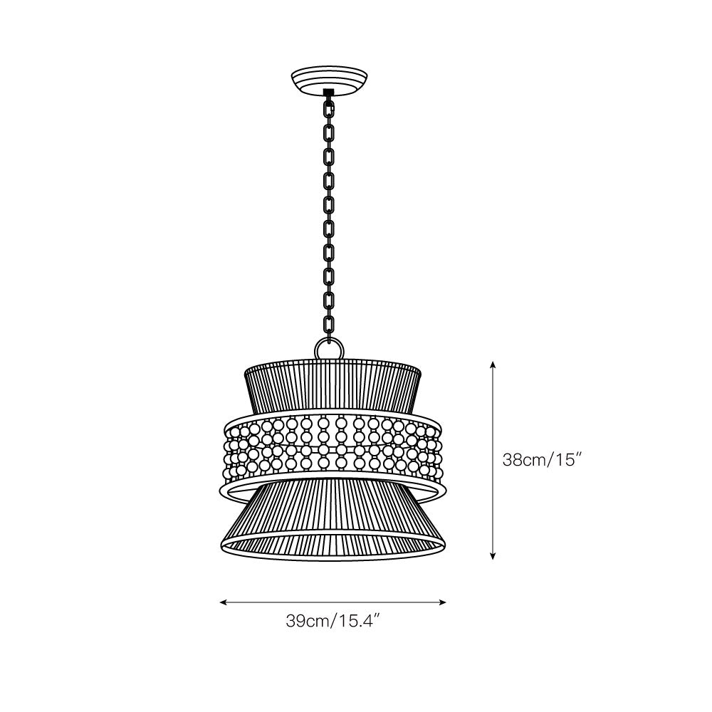 Brown Metal Three-Head Pendant Lamp For Ambient Lighting