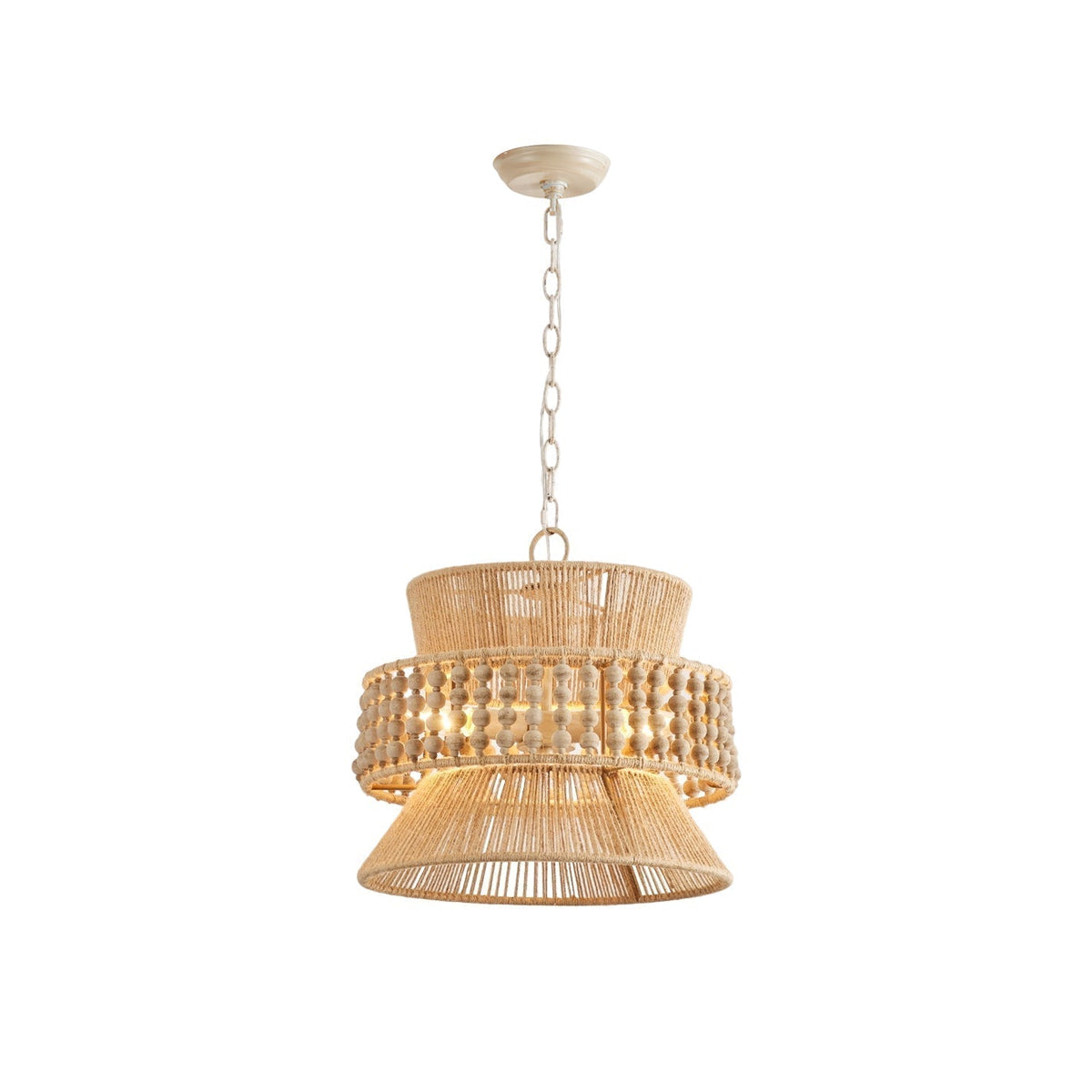 Brown Metal Three-Head Pendant Lamp For Ambient Lighting