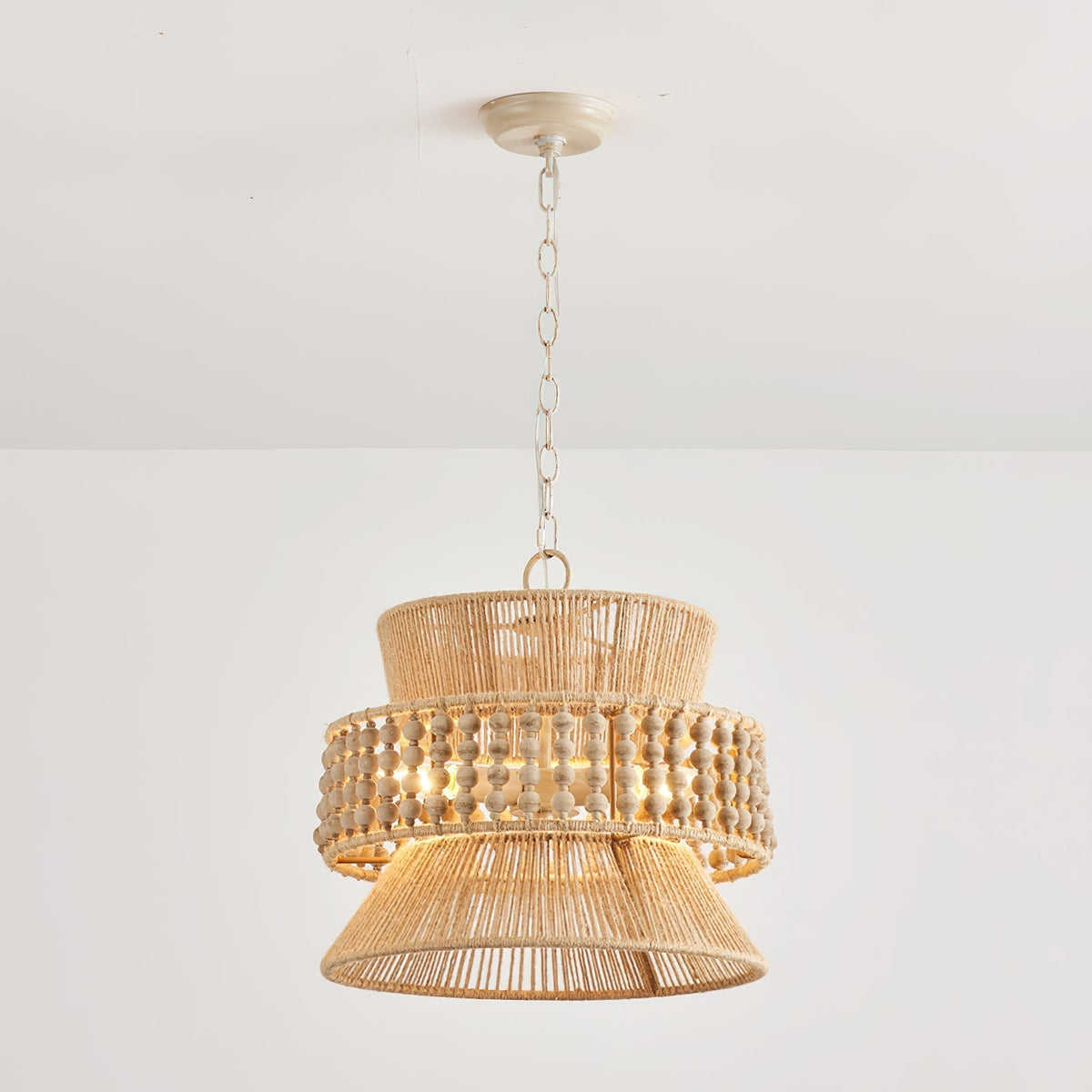Brown Metal Three-Head Pendant Lamp For Ambient Lighting