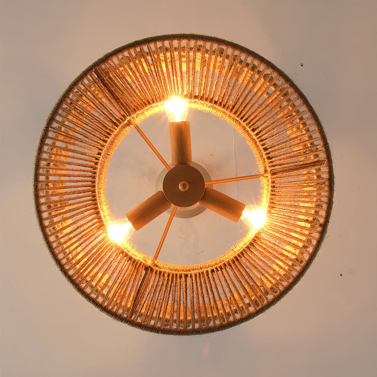 Brown Metal Three-Head Pendant Lamp For Ambient Lighting