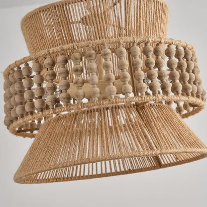 Brown Metal Three-Head Pendant Lamp For Ambient Lighting