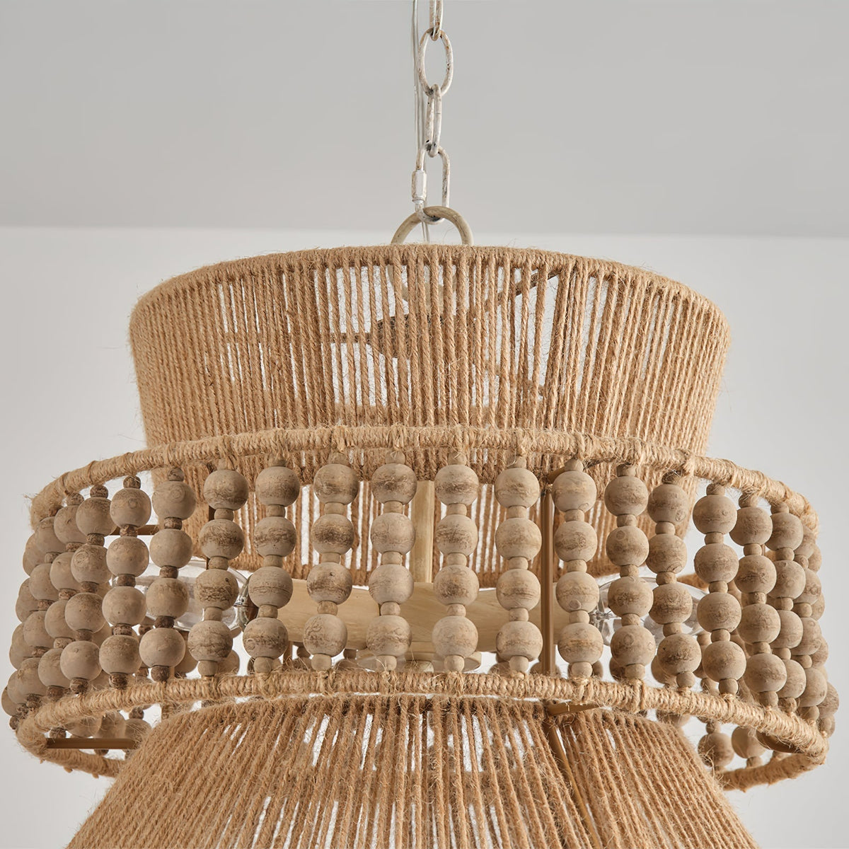 Brown Metal Three-Head Pendant Lamp For Ambient Lighting