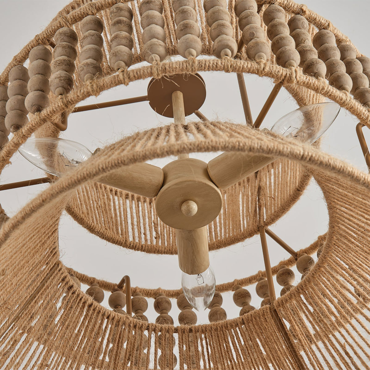 Brown Metal Three-Head Pendant Lamp For Ambient Lighting